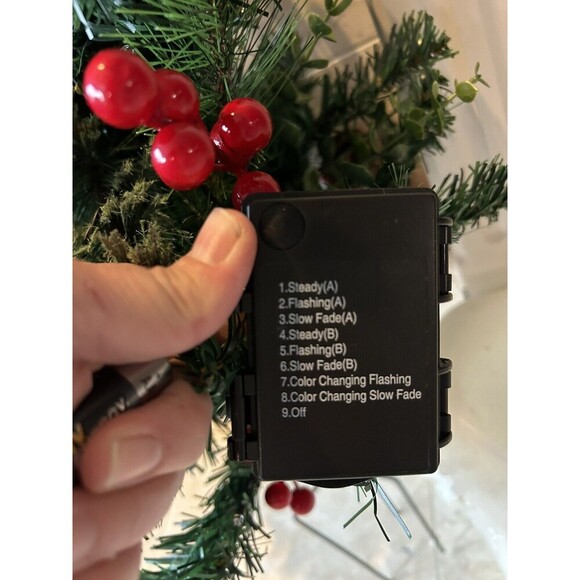 Set of 2 22” Outdoor Pathway Christmas Trees, Battery Operated Pre-Lit Holida - Picture 10 of 12